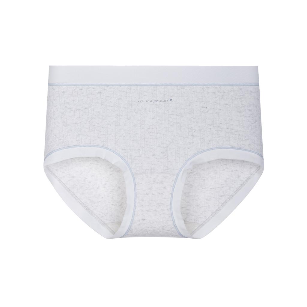 Ladies Spring and Autumn High Elastic Cotton Antibacterial Extended Crotch No Mark Middle Waist Triangle Briefs