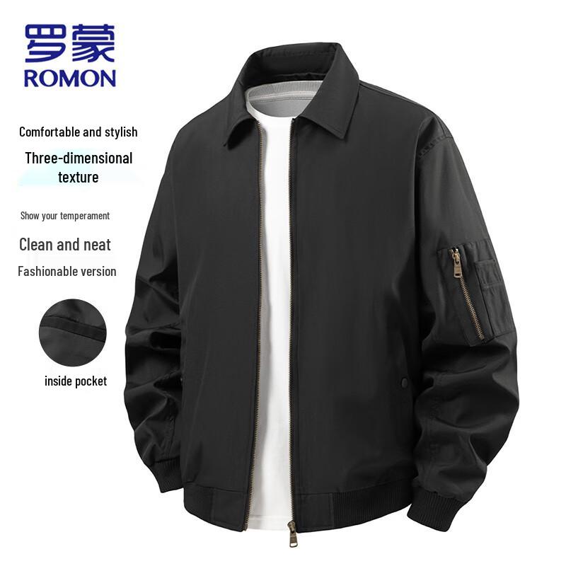 

ROMON Men s Business Casual Lapel Jacket M