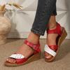 Fashion 2025 Fashion Open Toe Women's Sandals Summer Casual Plus Size Color Matching New Comfortable Best Seller Light Wedge Sandals