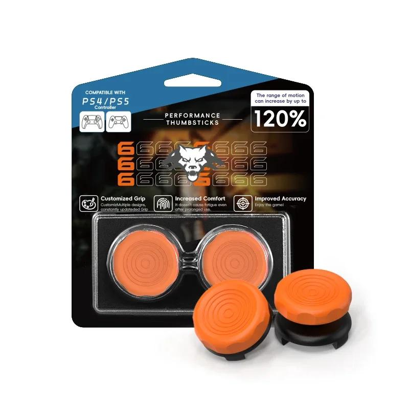 Nakładki na analogi Performance do PS4 PS5 (2-Pack) - Wysokie i Niskie Antypoślizgowe Nakładki na Joystick dla Lepszej Kontroli