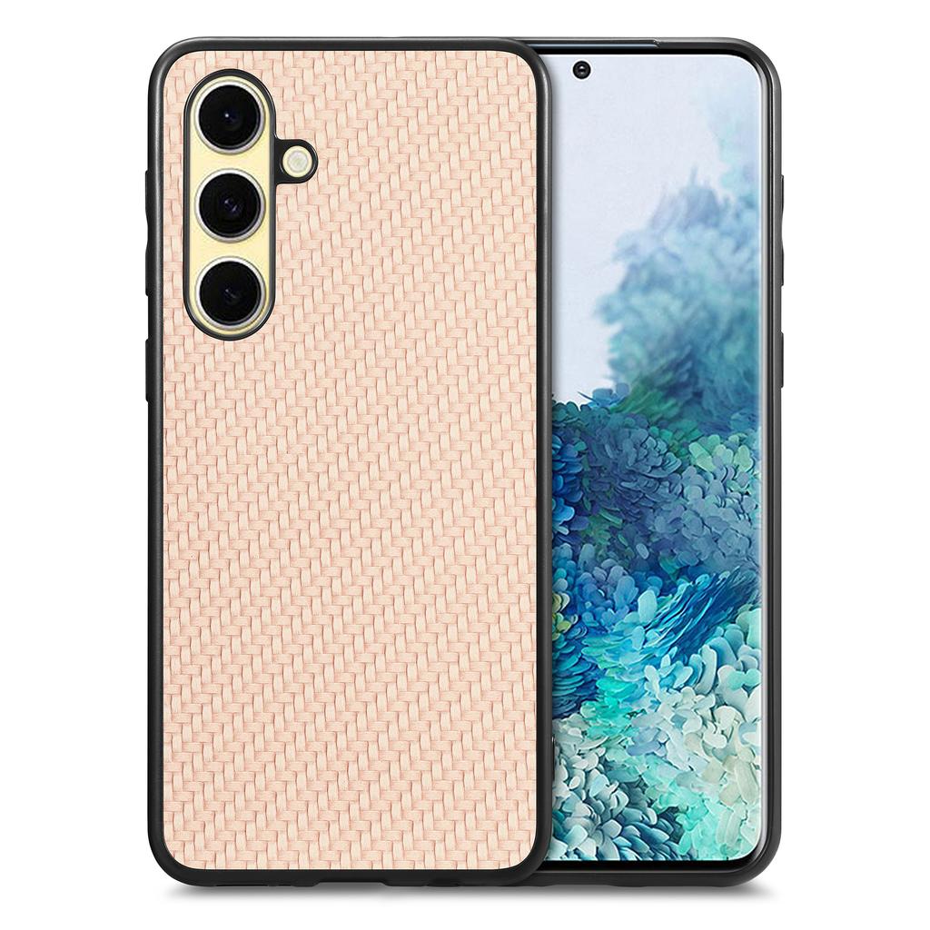 Pouzdro pro Samsung Galaxy A26 5G s texturou z uhlíkových vláken, PU+PC+TPU, zadní kryt pro telefon
