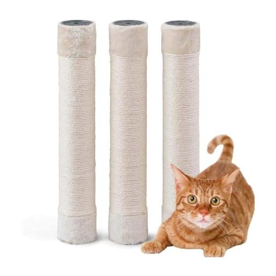 Iris Ohyama Nail Sharpener Cage Scratching Pole with Cat Tower PCLC-P530 White