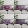 Home Decor Exotic Purple Patterned Pillowcase Suitable For Sofa Bedroom Car Pillow Cover Cushion Rectangular Back Cushion