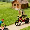 1:64 Cycling Statue Miniature Craft Cycling Scene Miniatures Resin Texture Suitable for Desktop Decorating and Present
