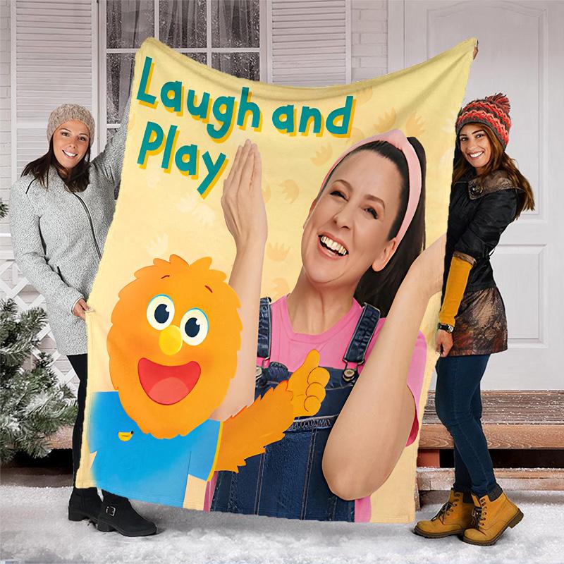 1pc Ms Rachel2 Theme Blanket - Digital Print, Polyester, Cozy for All Seasons, Perfect for Outdoor, Camping, and Travel