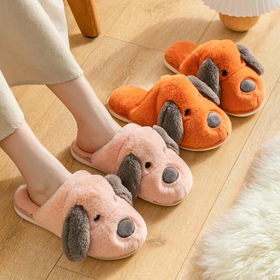 Fashion Slippers Cotton  Autumn and Winter New Plush Warm Indoor Men and Women Couple Plush Slippers Corgi Hip Slippers Zapatillas