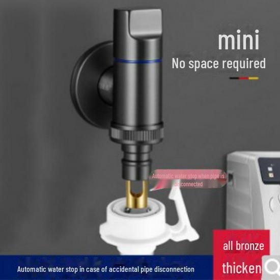 

Универсальный двухголовый кран для стиральной машины из нержавеющей стали с функцией автоматического отключения подачи воды Copper body mini washing machine