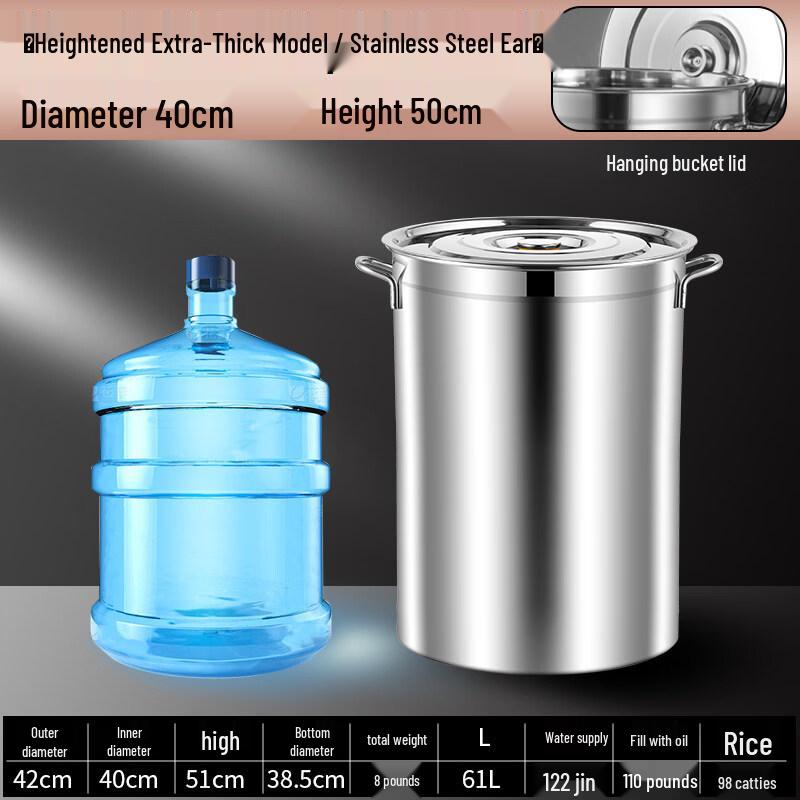 

JPHZNB Stainless Steel High-Capacity Soup Pot with Lid