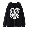 2022 High Street Skelett Hoodie Frühling und Herbst Fleece Oversize Partnerpullover Herren