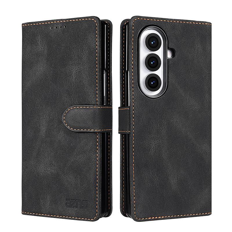 Luxury Business Magnetic Wallet Cards Solt Leather Folding Phone Case for Samsung Galaxy Z Fold 7 6 5 4 3 Bag Book Stand Cover