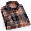 Baumwolle Kariert Lässige Langarmhemden Für Herren M-11XL Übergröße Winter Warm Flanell Schicke Kleidung Business Smart Dress Shirts Top