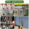 3 PCS Beechwood Tap Handle for Beer,3/8" Thread Dark Brown Beer/Coffee Faucet Handle,Medieval Classical Aesthetics Comfort Grip