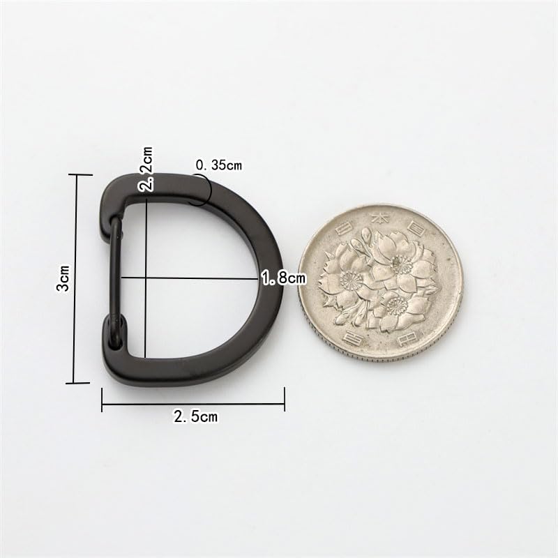 2 pieces D-ring carabiner, multi-functional carabiner, ultra-lightweight, durable key chain,