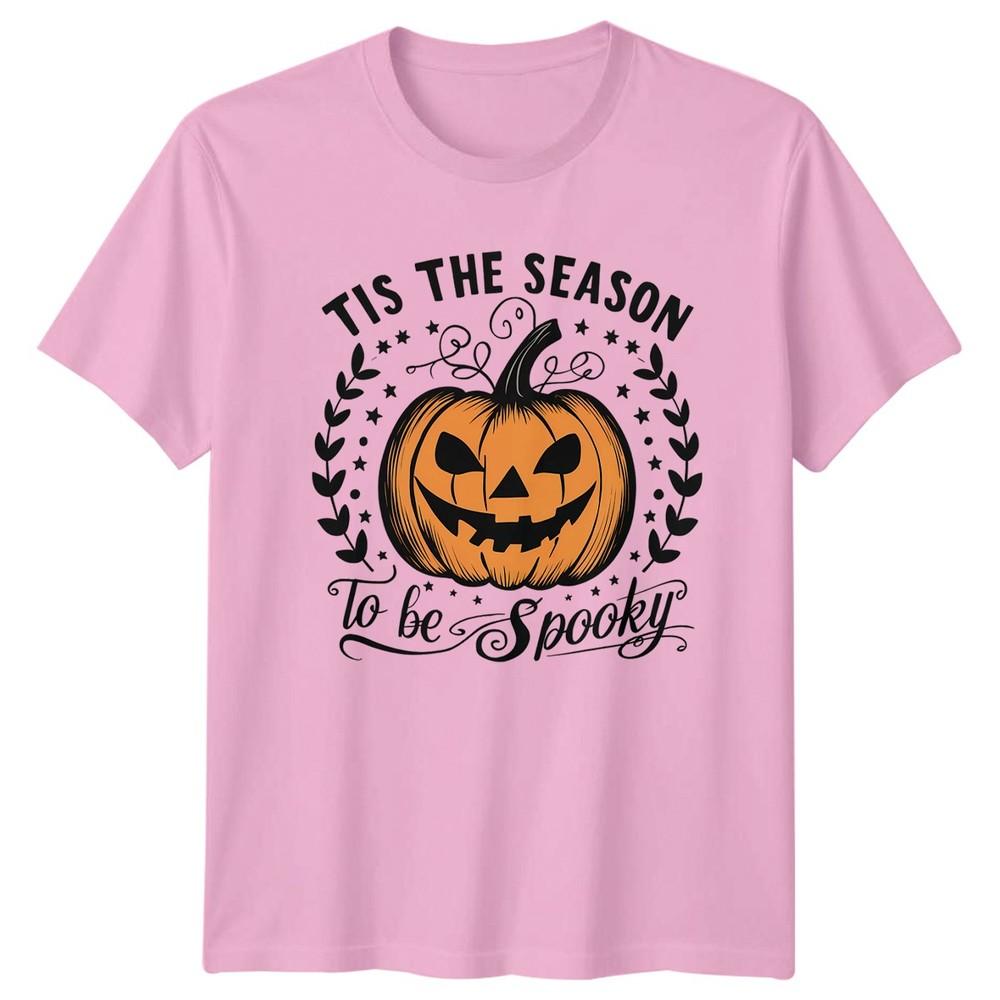 Tis The Season To Be Spooky Halloween Pumpkin Unisexs Tee Unisexs Graphic Top