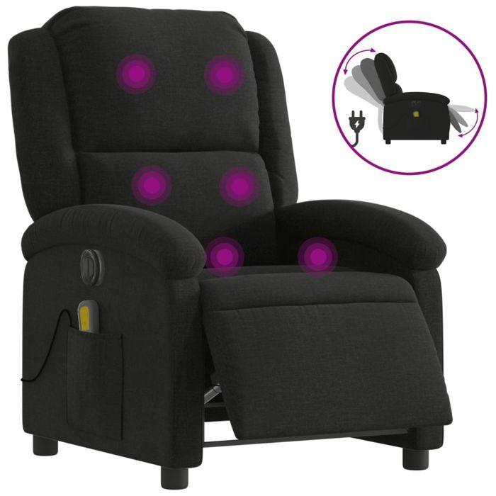 VidaXL Electric Reclining Massage Armchair, Relaxation Chair with Adjustable Backrest and Footrest, Seat of 3204154