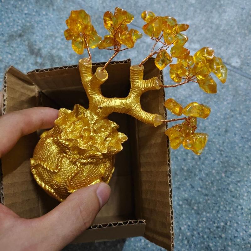 Creative Citrine Lucky Tree Chinese Feng Shui Money Tree Fortune Tree For Desktop Ornament Home Decoration Gifts