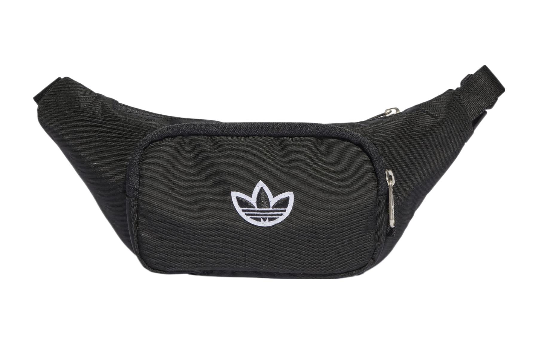 Adidas Originals Adidas Top Zip Closure Recycled Nylon Crossbody Bag, Fanny Pack Regular Unisex Black IJ5007