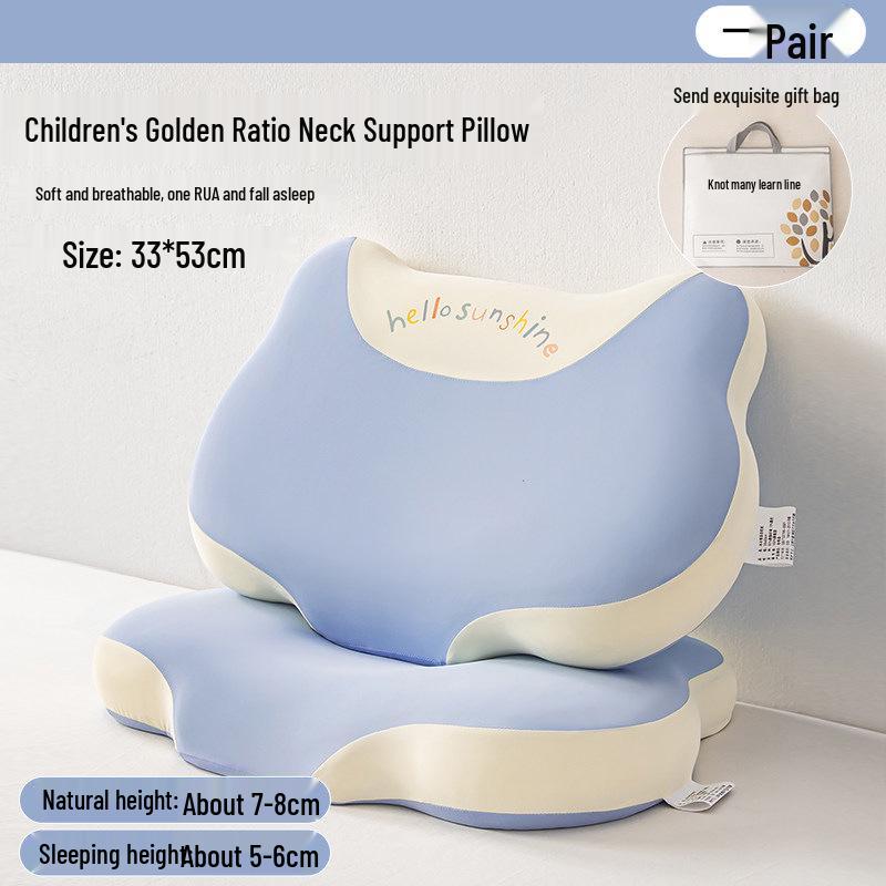 Children's Memory Foam Pillow: Neck Support & Sleep Aid for Ages 3-6, All-Season Comfort, Promotes Healthy Sleep