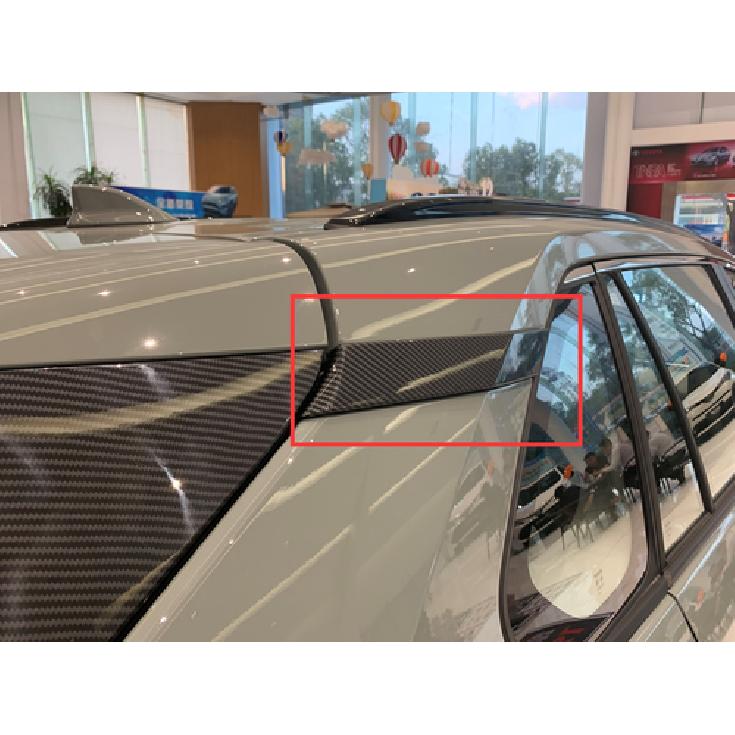 Rear Window Side Pillar C Cover Trim for - Toyota RAV4 Carbon Fiber 2PCS