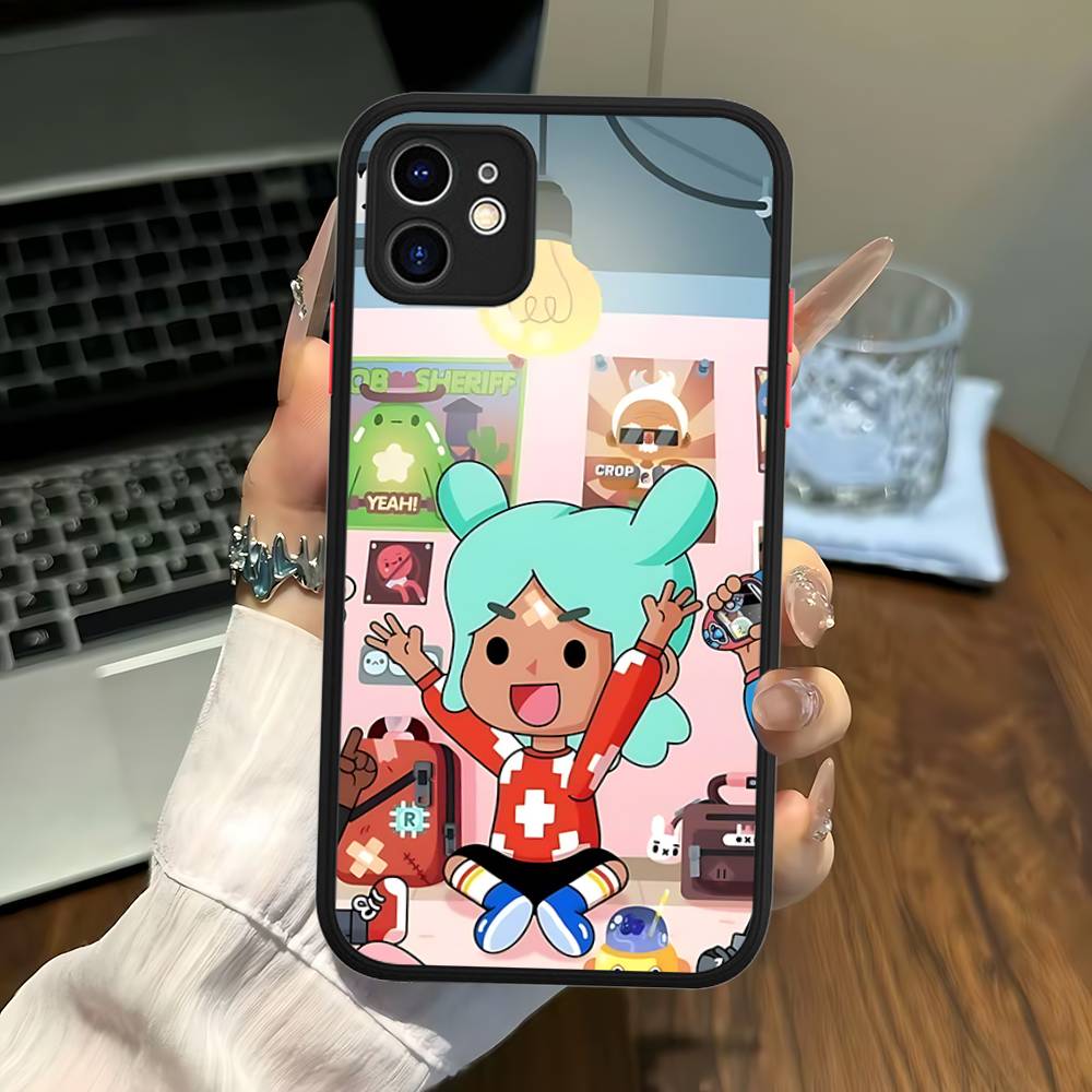 Toca Boca Toca Life World Phone Case For IPhone 16 15 14 13 12 11 Pro Max 7 8 6 6s Plus Matte Cover