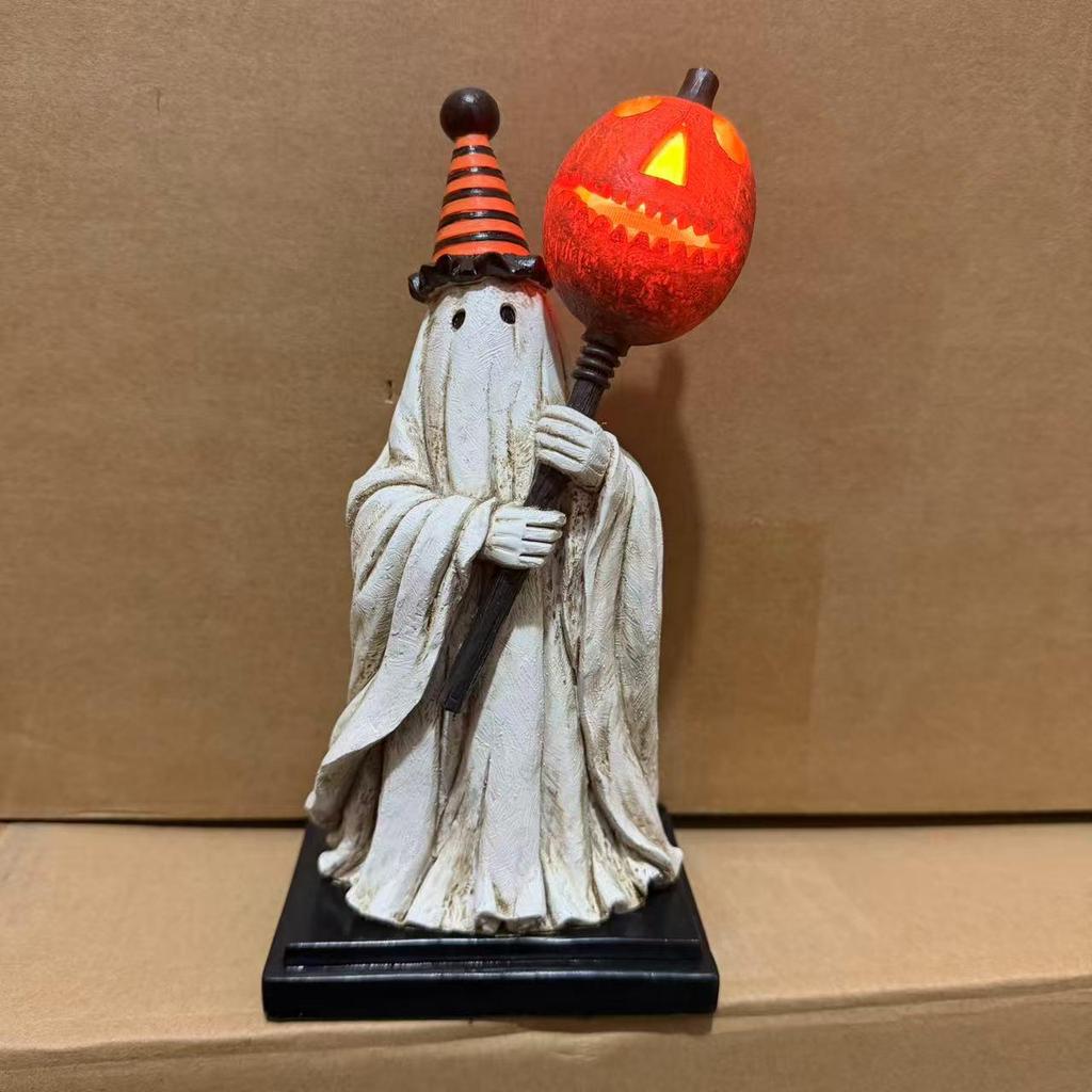 Grenzüberschreitende leuchtende Kürbis-Geist-Stab-Statue