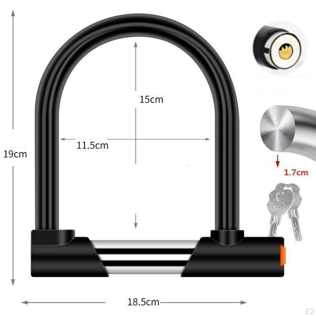 Bike Lock Cycling Locks Accessories U Shape Portable Sturdy Scratch Resistant Bikes