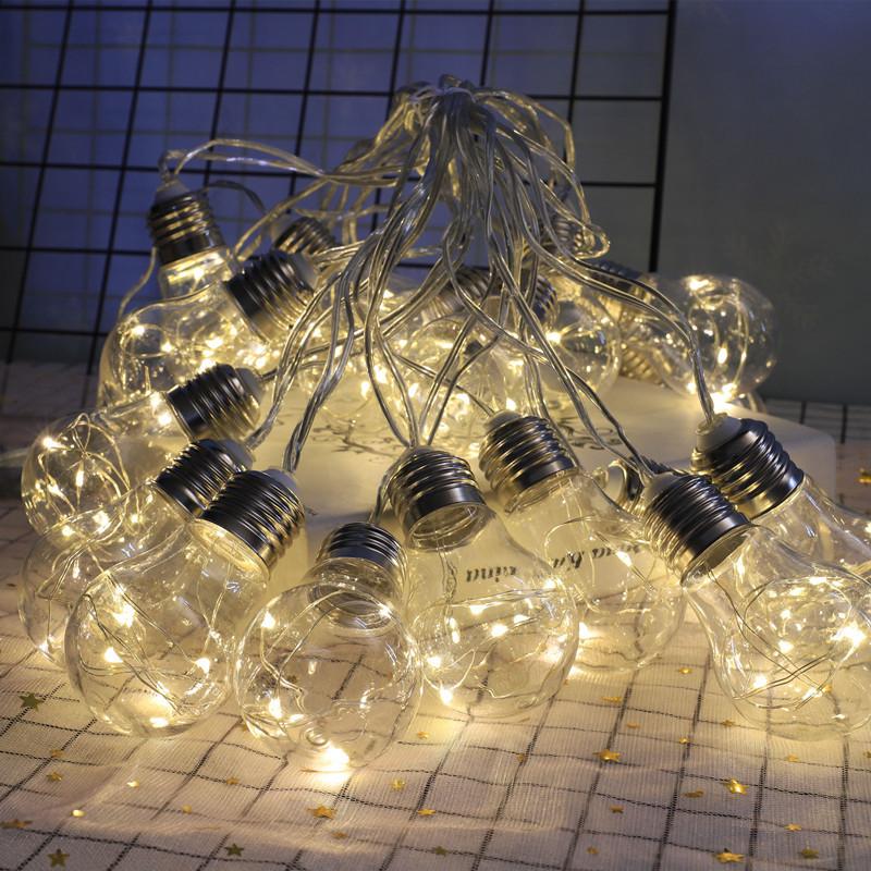 

Solar String Lights Outdoor Waterproof Garden Fairy Lamps For Terrace Balcony Camping Party Decoration Retro Bulbs 4M-10LED