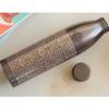 100% Pure Copper Water Bottle, Antique Dark Embossed Design, Ayurvedic Vessel for Yoga & Health, 900ml