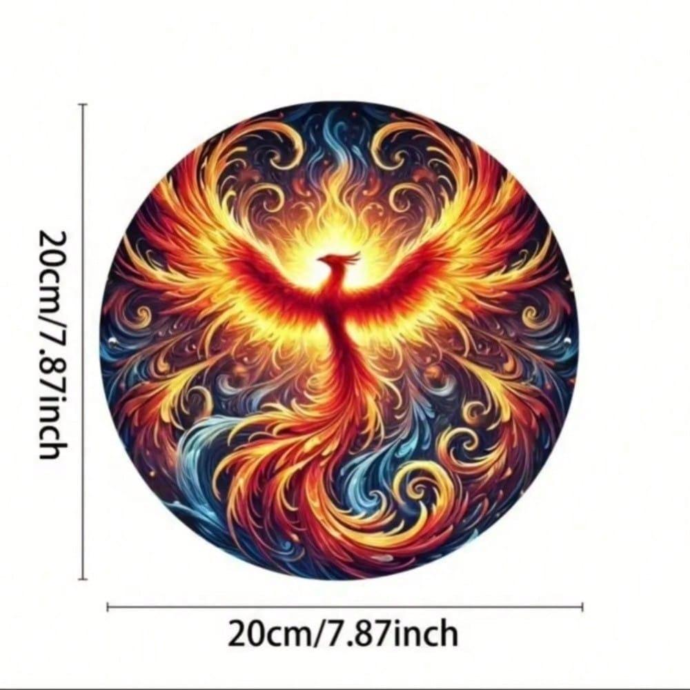 3D Metal Tin Sign Phoenix Wall Art Vintage Retro Home Decor for Living Room Bedroom Kitchen Bathroom