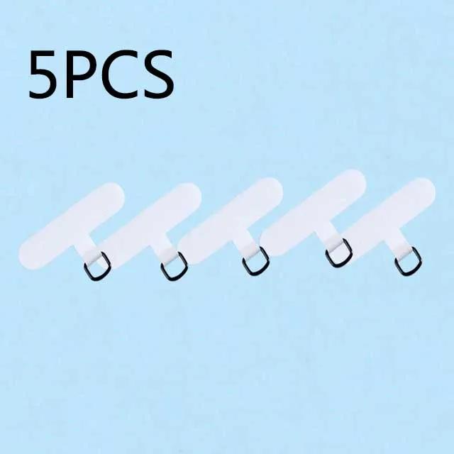 10/5/1Pcs Universal Tpu Mobile Phone Anti-lost Lanyard Card Gasket Nylon Detachable Phone Hanging Cord Strap Patch Tether Pad