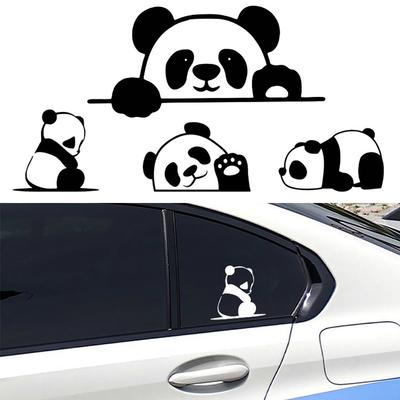Creative Peeking Panda Car Stickers Decal Vinyl Cute Occlusion Scratch Refrigerator Decal Air Conditioner Reflective Sticker
