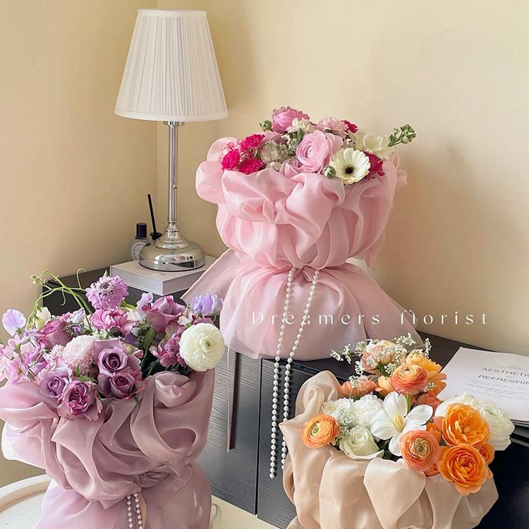 Pearl Bow Beaded Chain for Floral Decoration and Fresh Flower Packaging