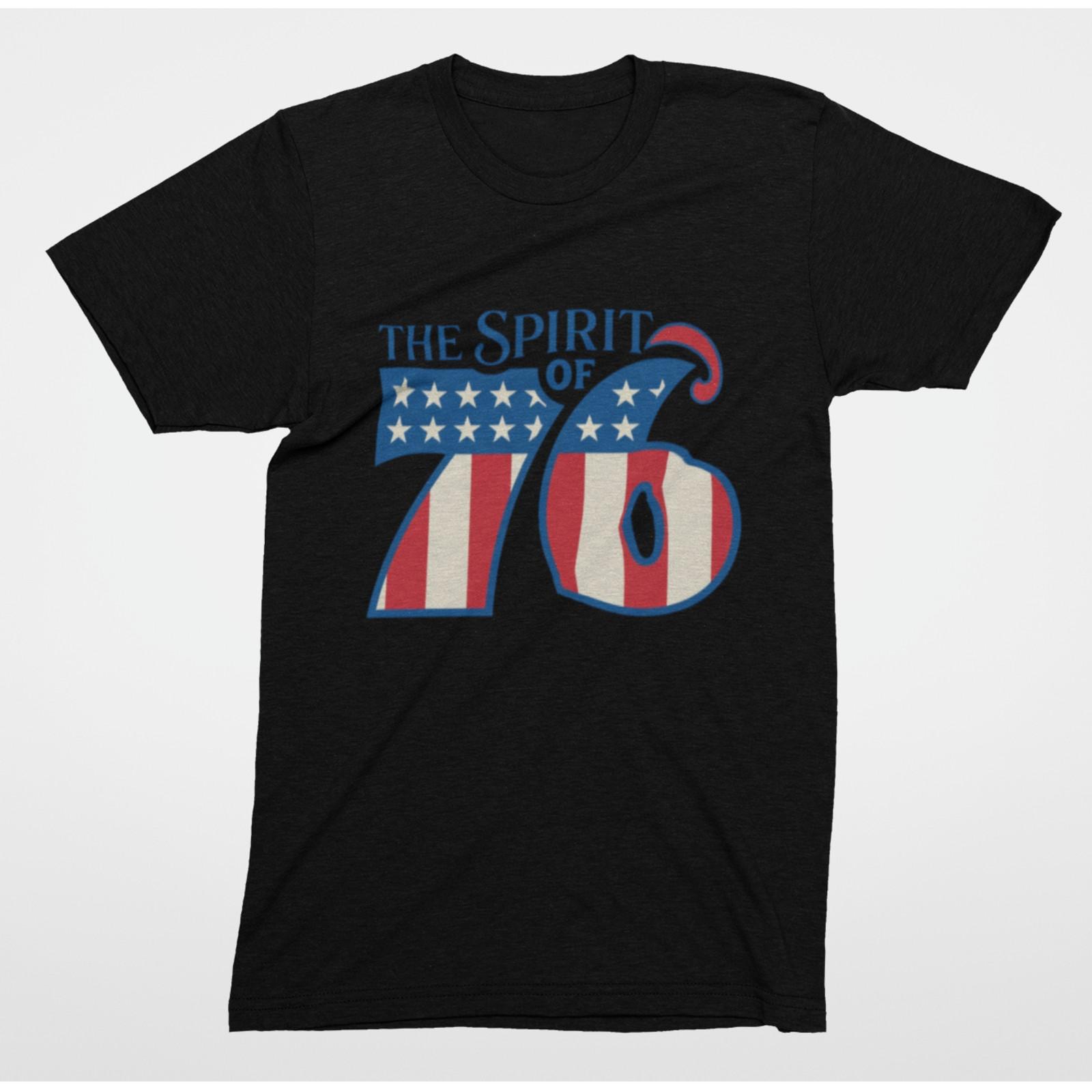 Spirit of 76 T-Shirt | Vintage American Flag Retro Patriotic Graphic Tee Unisex T-Shirt XXXXL