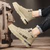 2024 Men Autumn New Fashion Casual Wear-resistant  Boots High-top Tooling  Shoes Tide Boots British Canvas Shoes  Boots