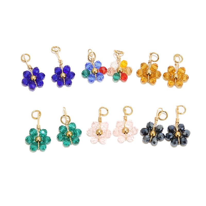 Stainless Steel Colorful Flower Pendant Charm for DIY Jewelry: Necklace, Earrings, Bracelet Accessories