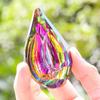 Kristallprisma, oval, für Kronleuchter, Kristall, zum Aufhängen, DIY, Sonnenfänger, Anhänger, Regenbogenmacher, 1 Stück