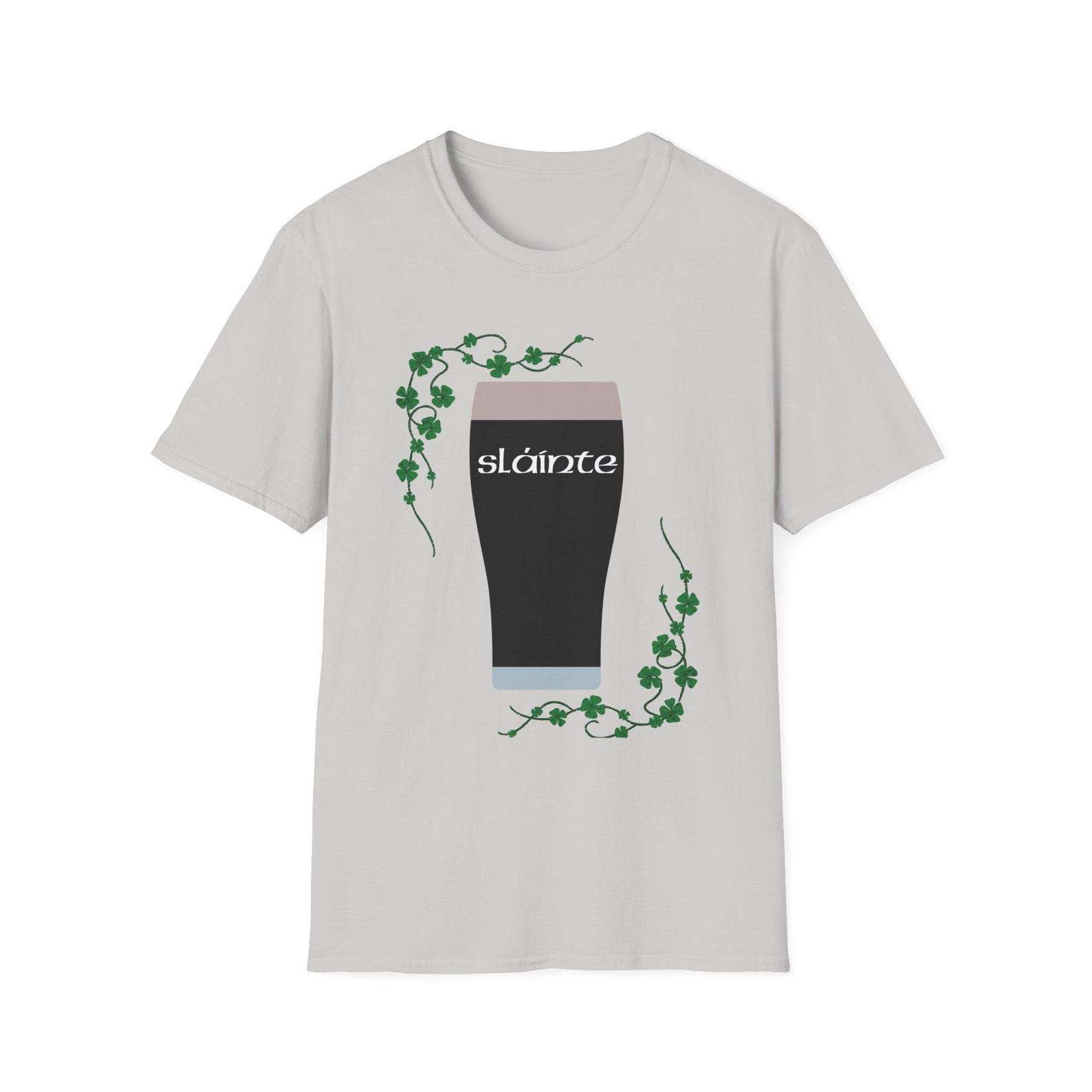 St. Patrick s Day T-Shirt with Guinness Pint and Shamrock Design - Slainte! M