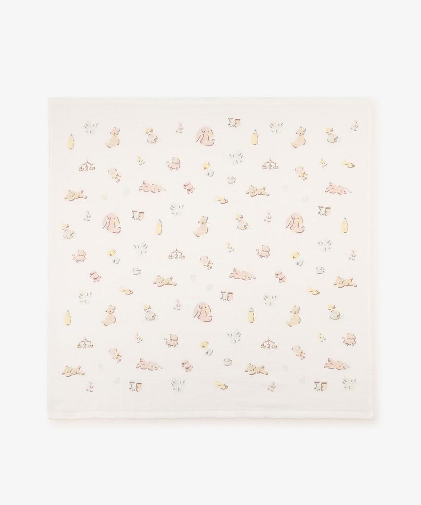 Tea AfternoonTea LIVING Towel blanket HY32 Animal swaddle set of 2 white [Afternoon Living] blanket/gauze