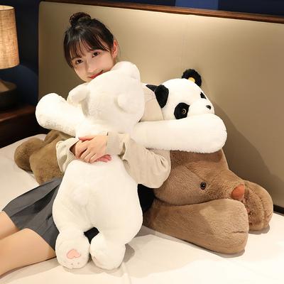 Ungiftig 65-120cm Riesige Größe Liegende Langarm Eisbären Kissen Kawaii Panda Puppen Bettkissen Gefüllt Weich Für Geschenke