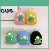 Adorable Cartoon Turtle Plush Mini Backpack For Kids Stylish Canvas School Bag