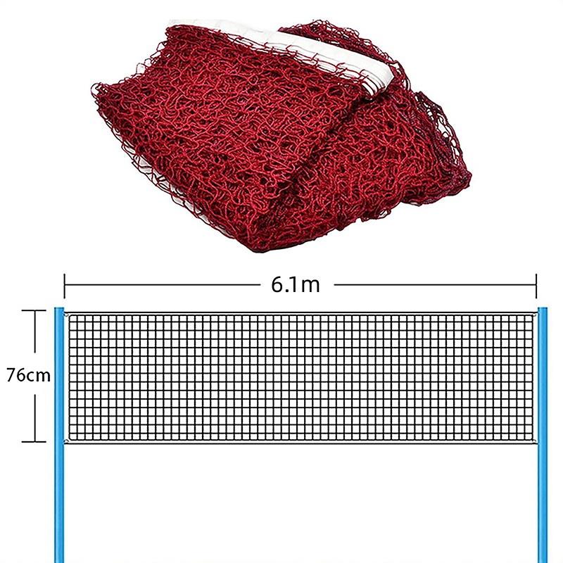 6m Official Size Badminton Net White Border Foldable for Outdoor Playground Sports Training Teenager Practice Activities