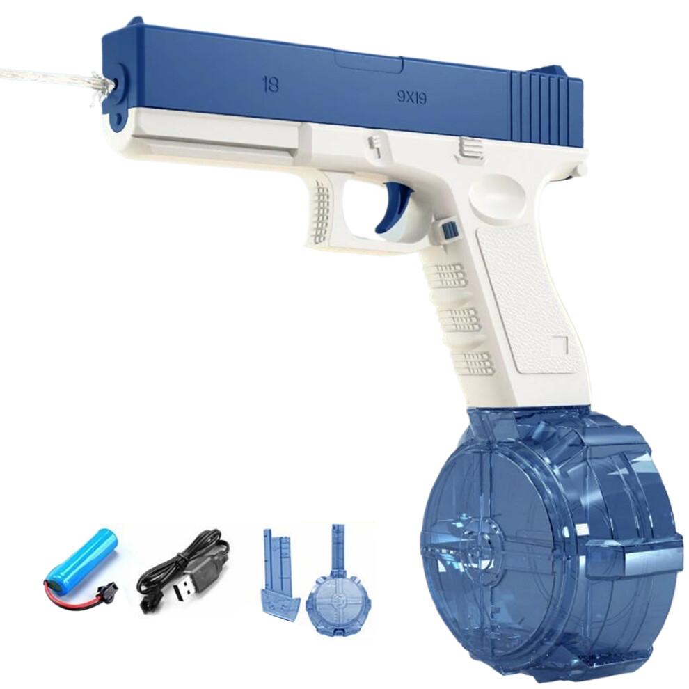 (blau) Blaue Elektrische Glock Wasserpistole mit Automatikschuss blau