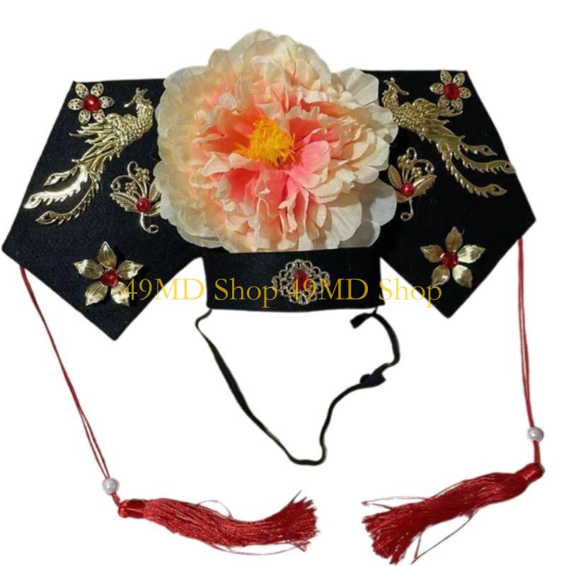 

49MD Beautifully Handmade Women Headpiece Unique Cultural Headwear Fashionable шампанського