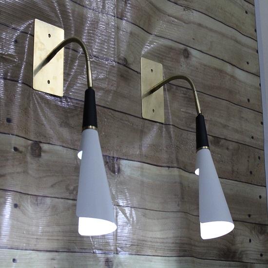 

Набор из 2 настенных светильников BSCICCOSO с гибким кронштейном, современный белый и черный