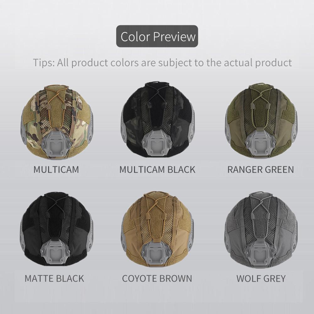 Gen 4th Tactical Helmet Cover Camo Style Ops-Core FAST High-Cut Helmet Cloth with NVG Battery Pouch Airsoft Hunting Accessory