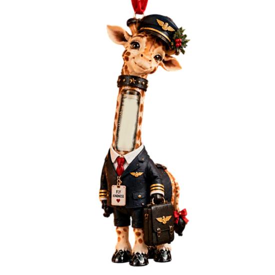 Giraffenmuster Hängende Ornamente Weihnachten Geldhalter Ornament, Acryl Geldklammer Dekoration für Leichte Dekorationen Baumtasche Auto, Süßer Beruf