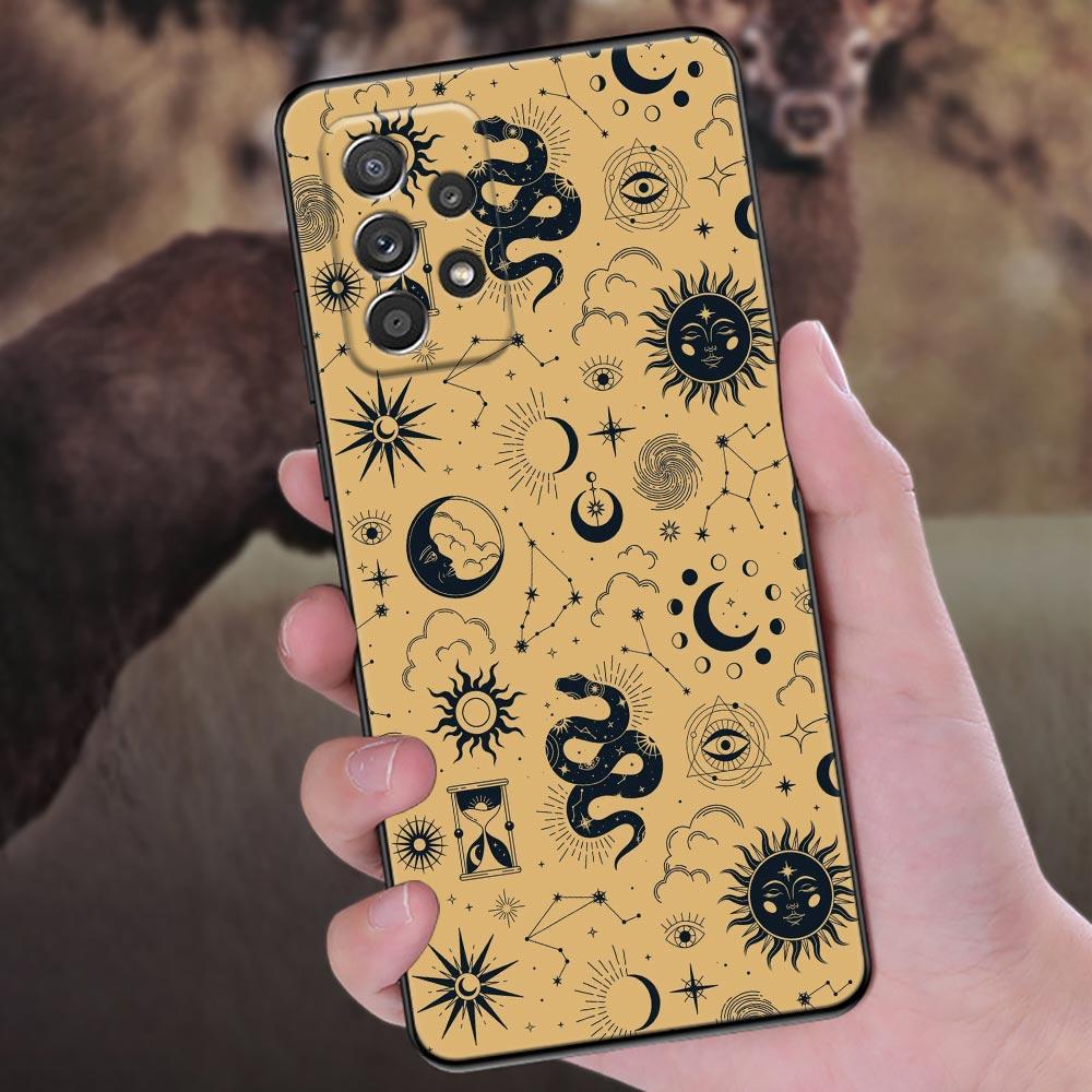Sun Moon Tarot Card Astrology Phone Case For Samsung Galaxy A57 A56 A37 A55 A36 5G A26 A54 A52 A35 A34 A25 A17 A16 A15 A07 Cover