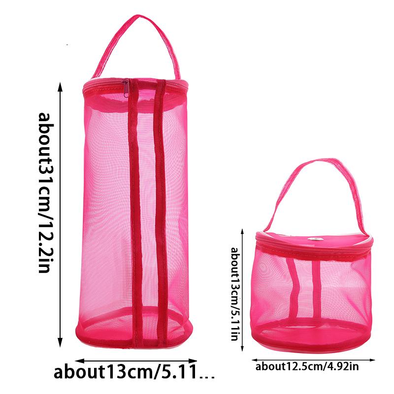 1/2PC Portable Yarn Storage Bag Round Hollow Mesh Knitting Wool Yarn Bags Crochet Yarn Handbag Organizer DIY Knitting Baskets