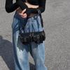Original retro YK women's underarm bag texture crossbody baguette bag strap underarm bag tide cylinder bag