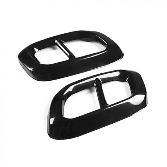 Black Exhaust Muffler Pipe Tip Tailpipe Cover Trim For Benz GLC GLE GLS 20-22